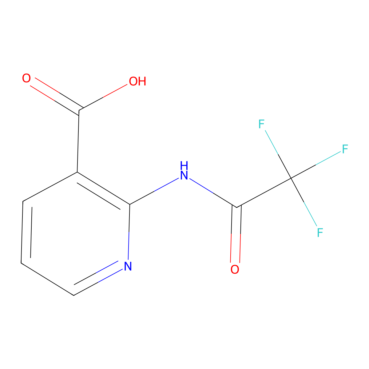 2-(Trifluoroacetamido)pyridine-3-carboxylic acid molecular structure, CAS 1696925-68-4