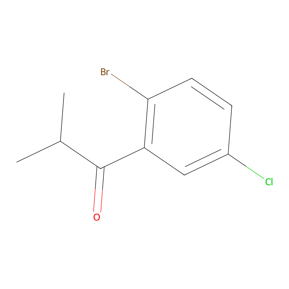 1-(2-Bromo-5-chlorophenyl)-2-methyl-1-propanone molecular structure, CAS 1696942-49-0