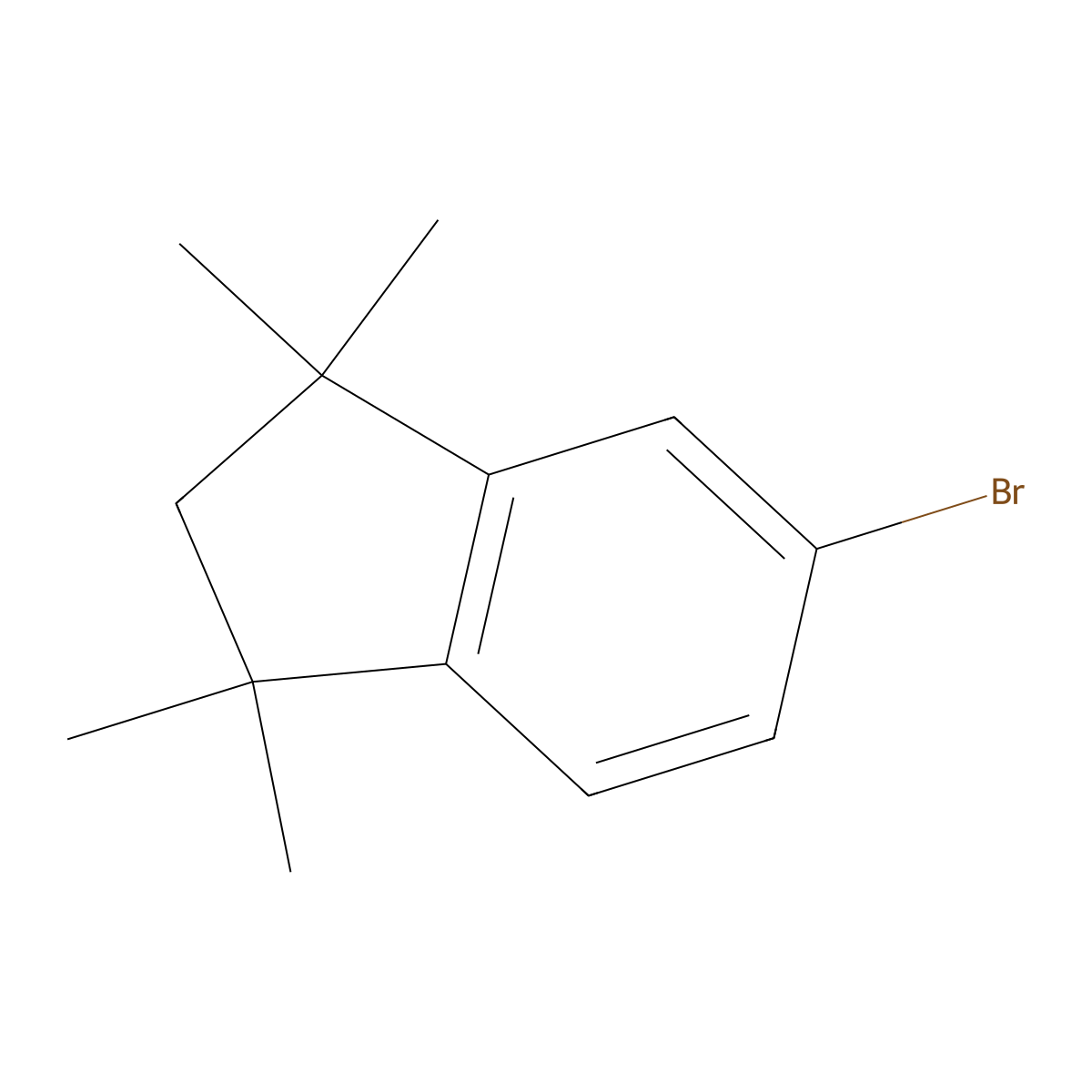 5-Bromo-1,1,3,3-tetramethyl-2,3-dihydro-1H-indene molecular structure, CAS 169695-24-3