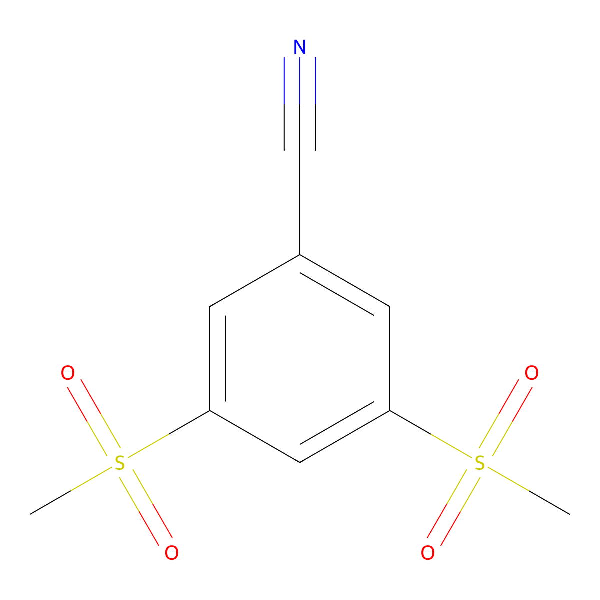 3,5-Bis(methylsulfonyl)benzonitrile molecular structure, CAS 169696-83-7