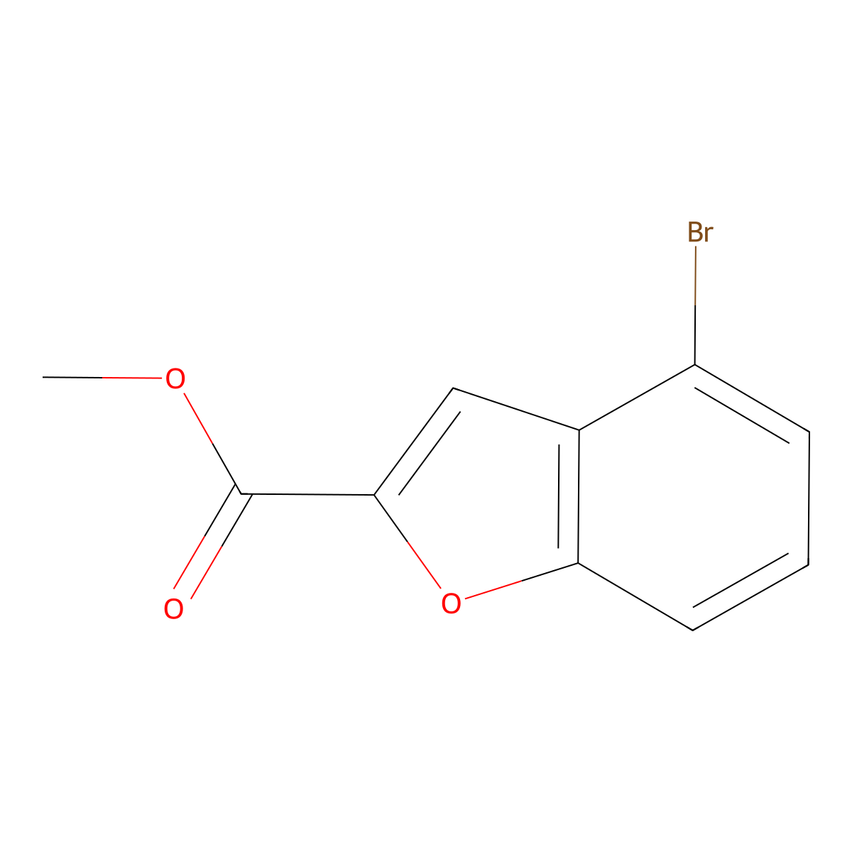 Methyl 4-bromo-1-benzofuran-2-carboxylate molecular structure, CAS 1696966-52-5