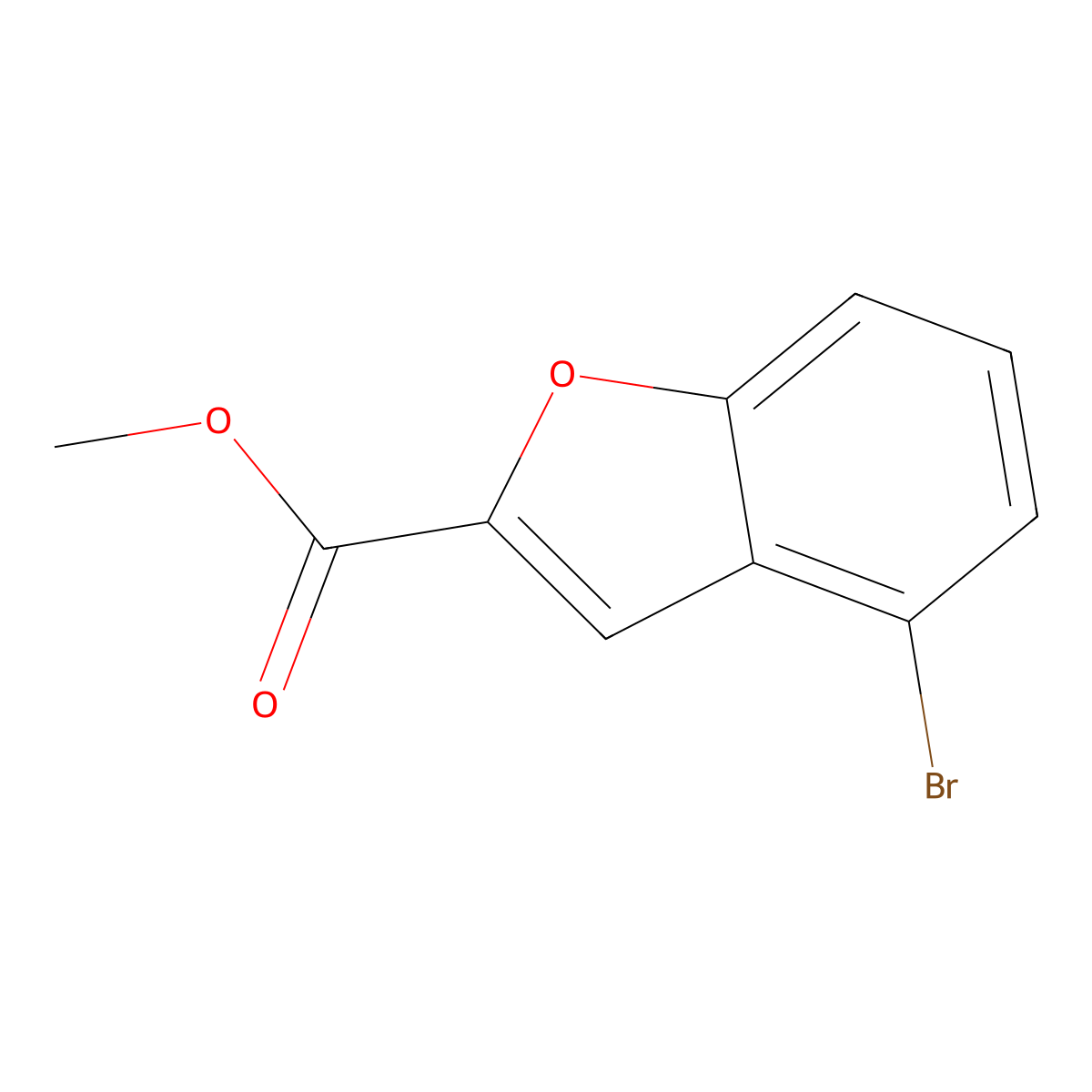 Methyl 4-bromo-1-benzofuran-2-carboxylate molecular structure, CAS 1696966-52-5