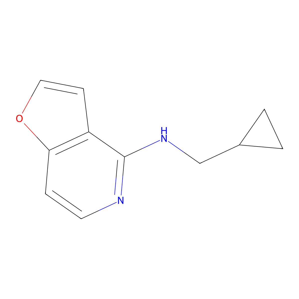 N-(cyclopropylmethyl)furo[3,2-c]pyridin-4-amine molecular structure, CAS 1696972-98-1