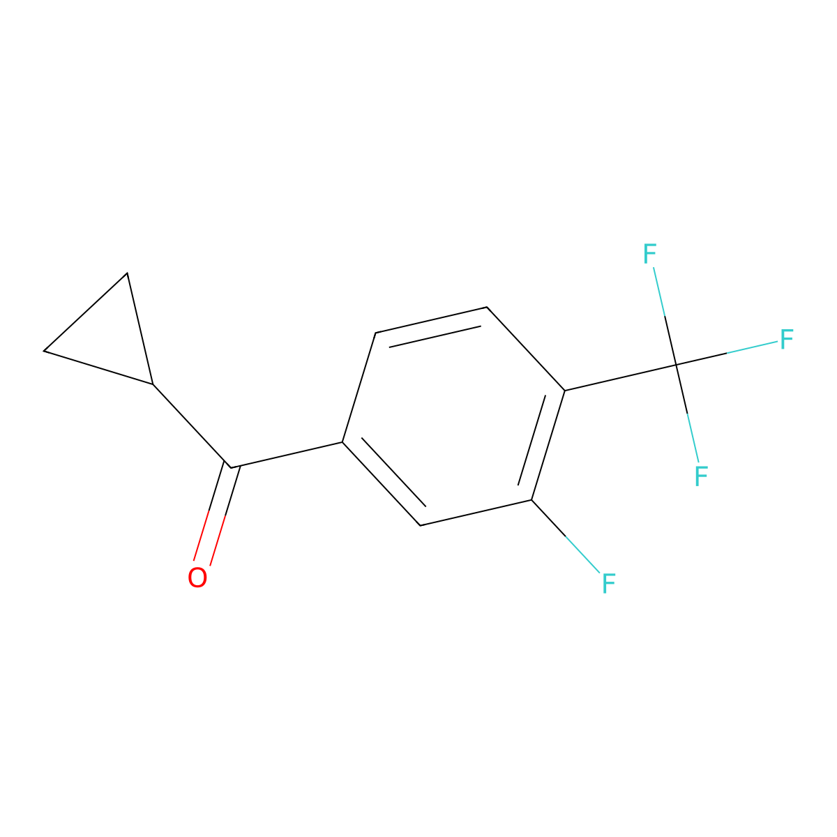 Cyclopropyl[3-fluoro-4-(trifluoromethyl)phenyl]methanone molecular structure, CAS 1696978-69-4