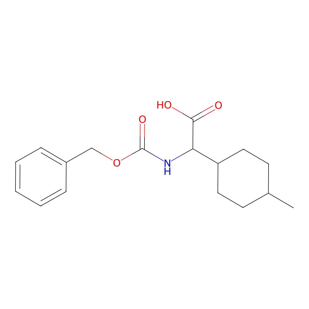 2-{[(Benzyloxy)carbonyl]amino}-2-(4-methylcyclohexyl)acetic acid molecular structure, CAS 1697006-75-9