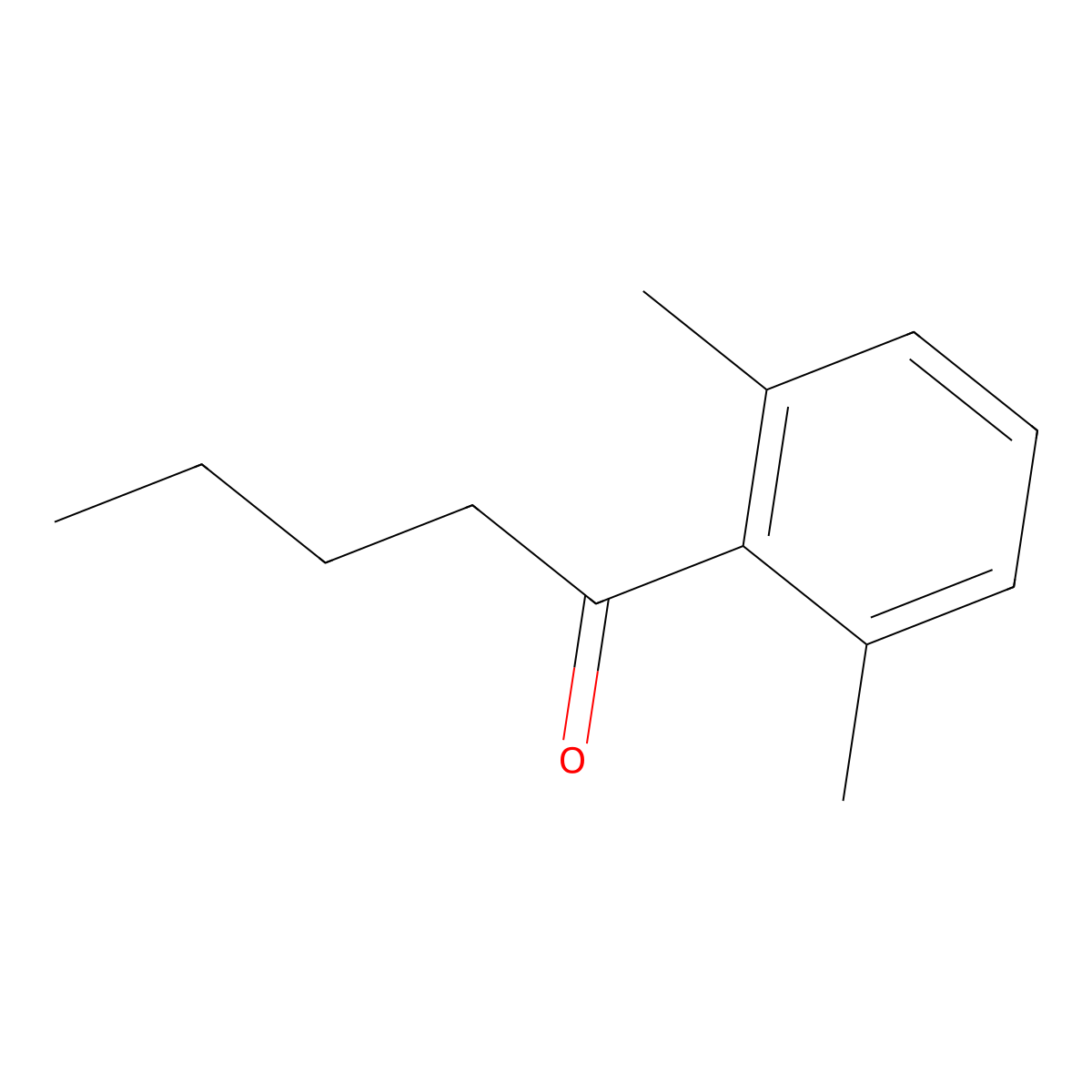 1-(2,6-Dimethylphenyl)pentan-1-one molecular structure, CAS 1697006-93-1