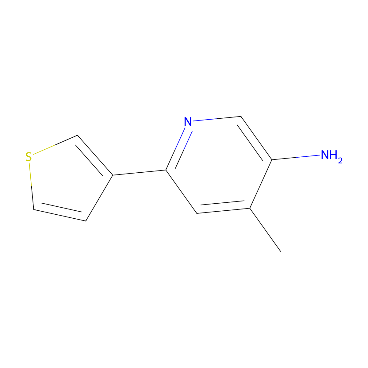 4-Methyl-6-(3-thienyl)-3-pyridinamine molecular structure, CAS 1697016-43-5