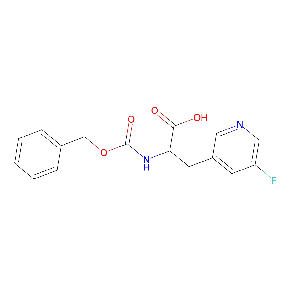 2-{[(Benzyloxy)carbonyl]amino}-3-(5-fluoropyridin-3-yl)propanoic acid molecular structure, CAS 1697047-18-9