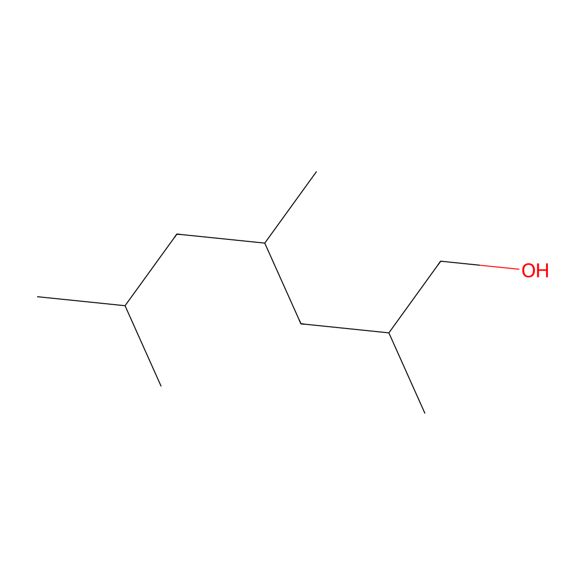 2,4,6-Trimethylheptan-1-ol molecular structure, CAS 1697059-57-6