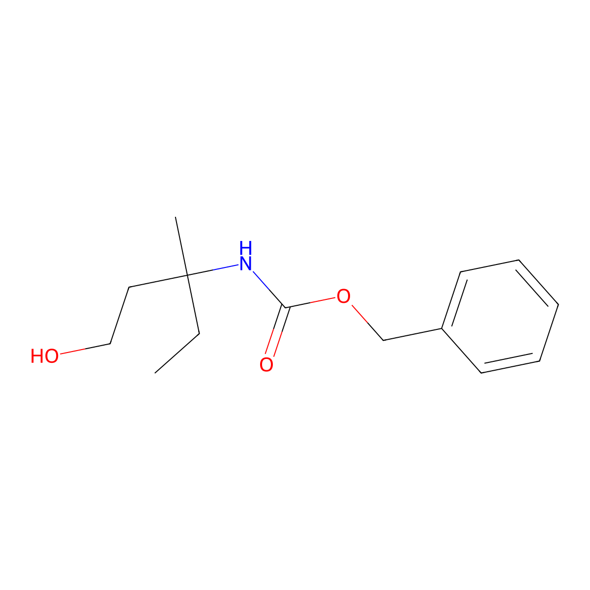 benzyl N-(1-hydroxy-3-methylpentan-3-yl)carbamate molecular structure, CAS 1697104-76-9