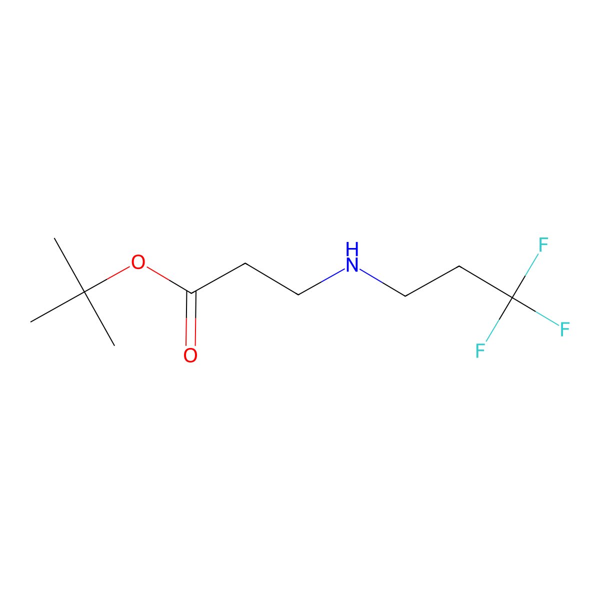 Tert-butyl 3-[(3,3,3-trifluoropropyl)amino]propanoate molecular structure, CAS 1697111-78-6