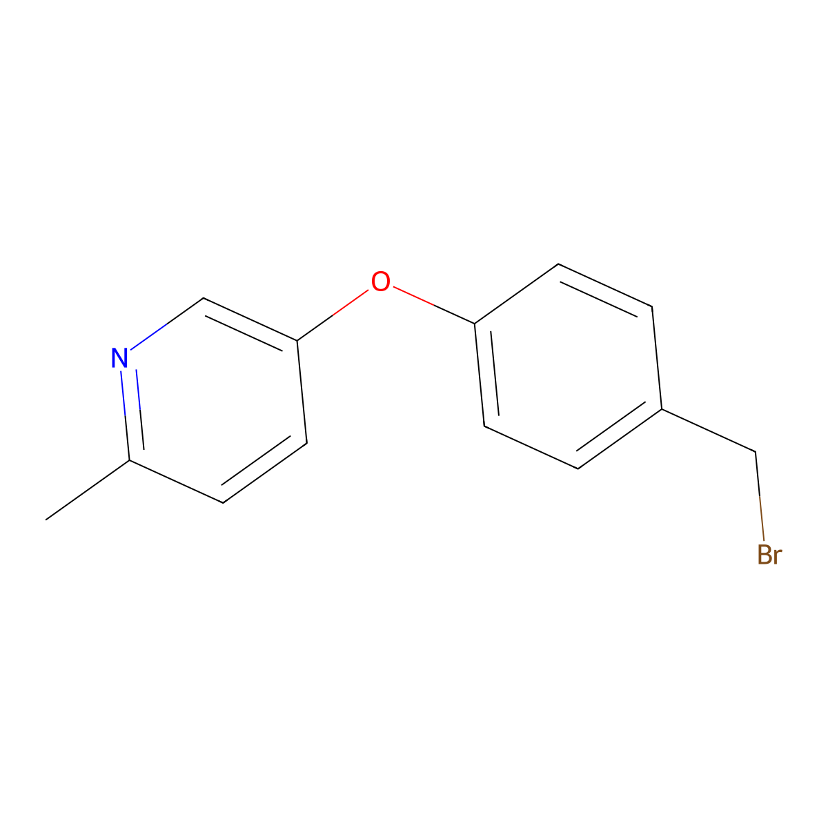 5-[4-(Bromomethyl)phenoxy]-2-methylpyridine molecular structure, CAS 1697121-08-6