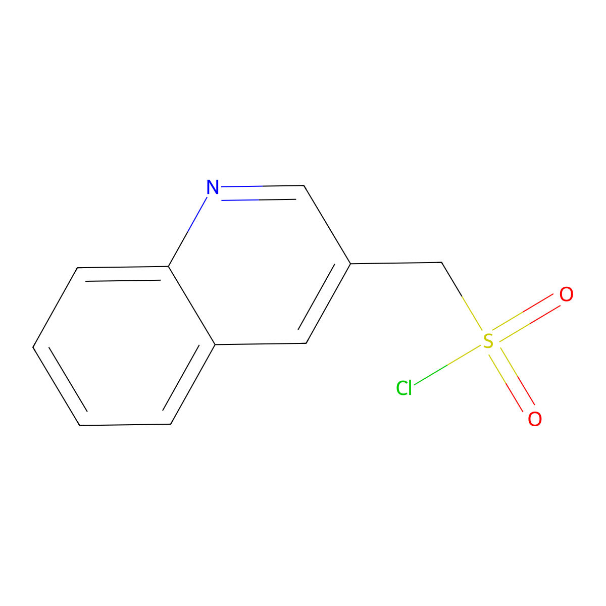 (Quinolin-3-yl)methanesulfonyl chloride molecular structure, CAS 1697144-88-9