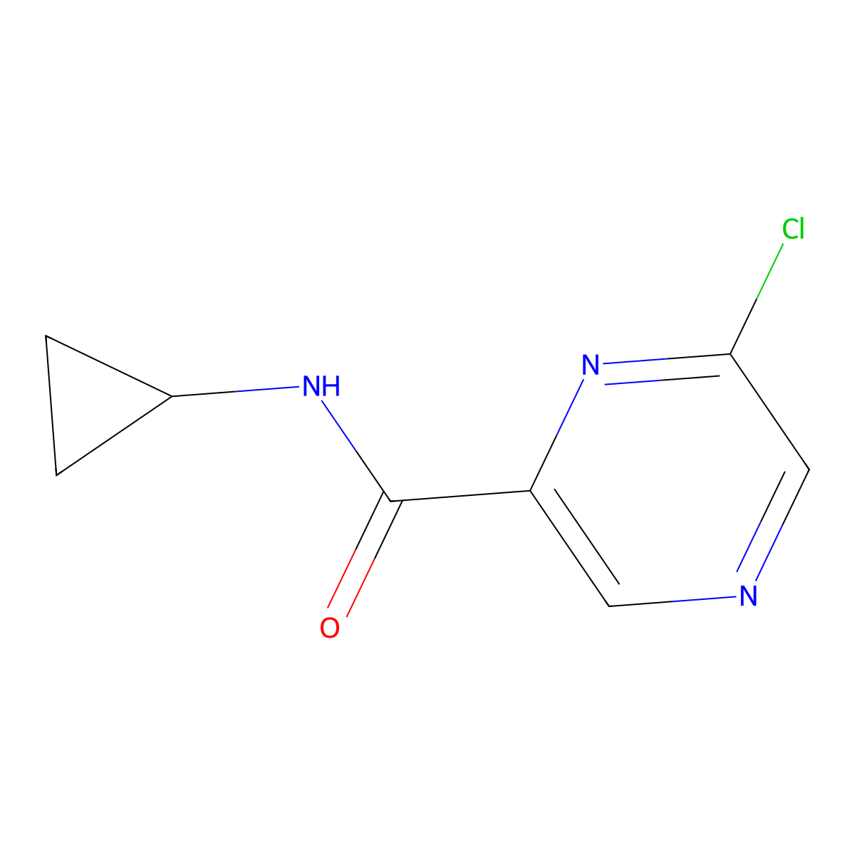 6-Chloro-pyrazine-2-carboxylic acid cyclopropylamide molecular structure, CAS 1697158-15-8
