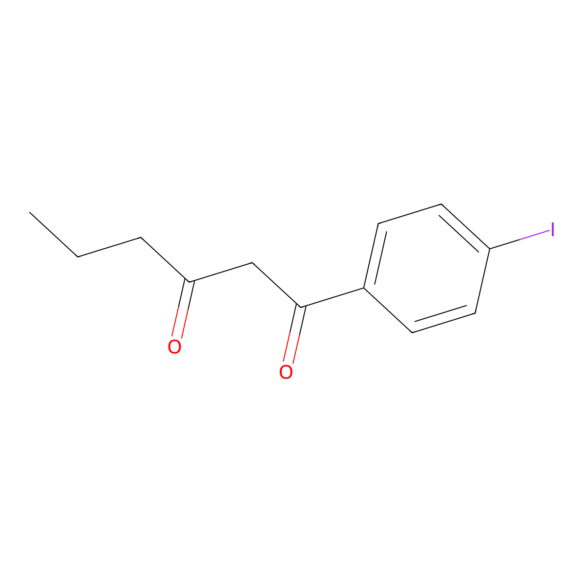 1-(4-Iodophenyl)hexane-1,3-dione molecular structure, CAS 1697159-85-5