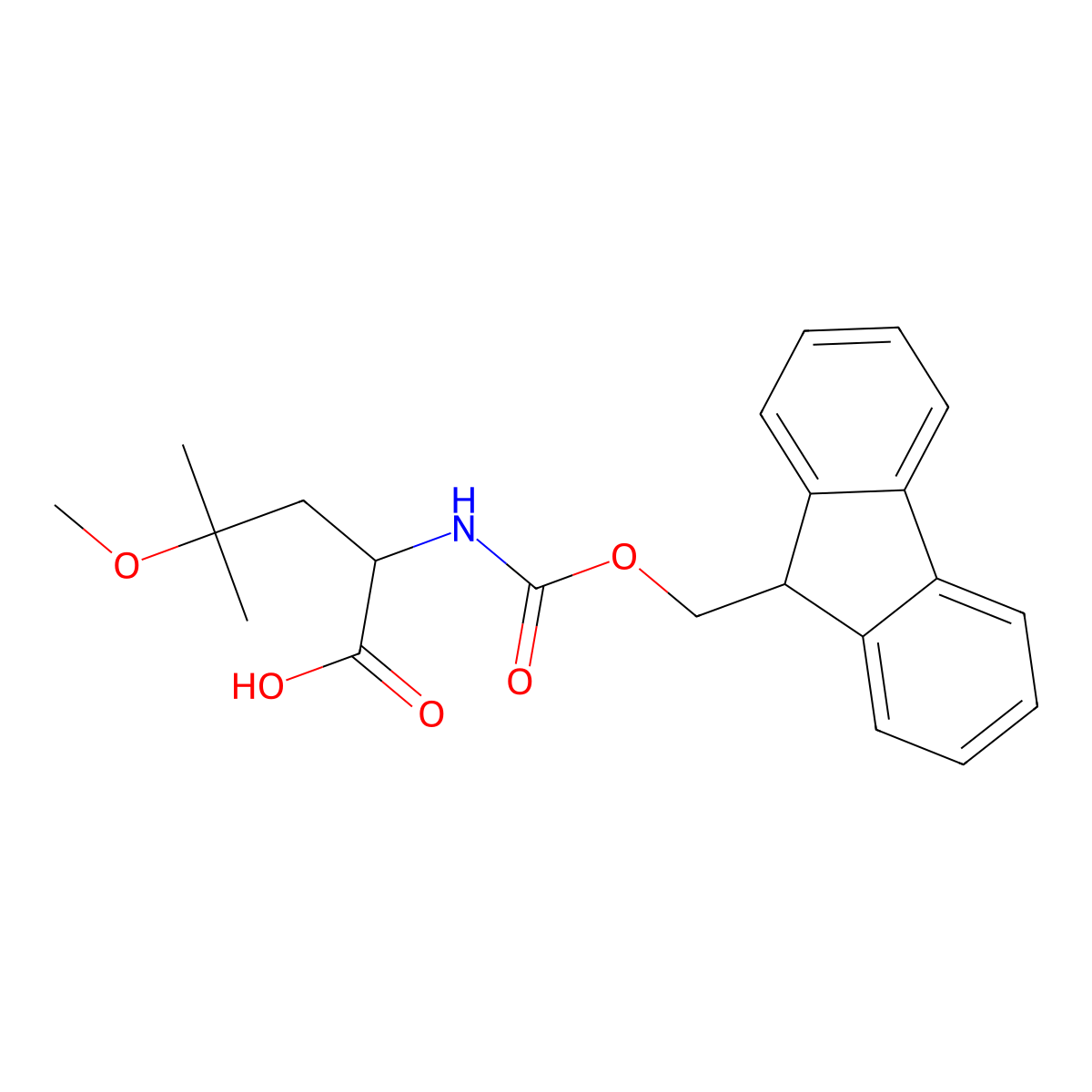 2-(9H-Fluoren-9-ylmethoxycarbonylamino)-4-methoxy-4-methylpentanoic acid molecular structure, CAS 1697162-79-0