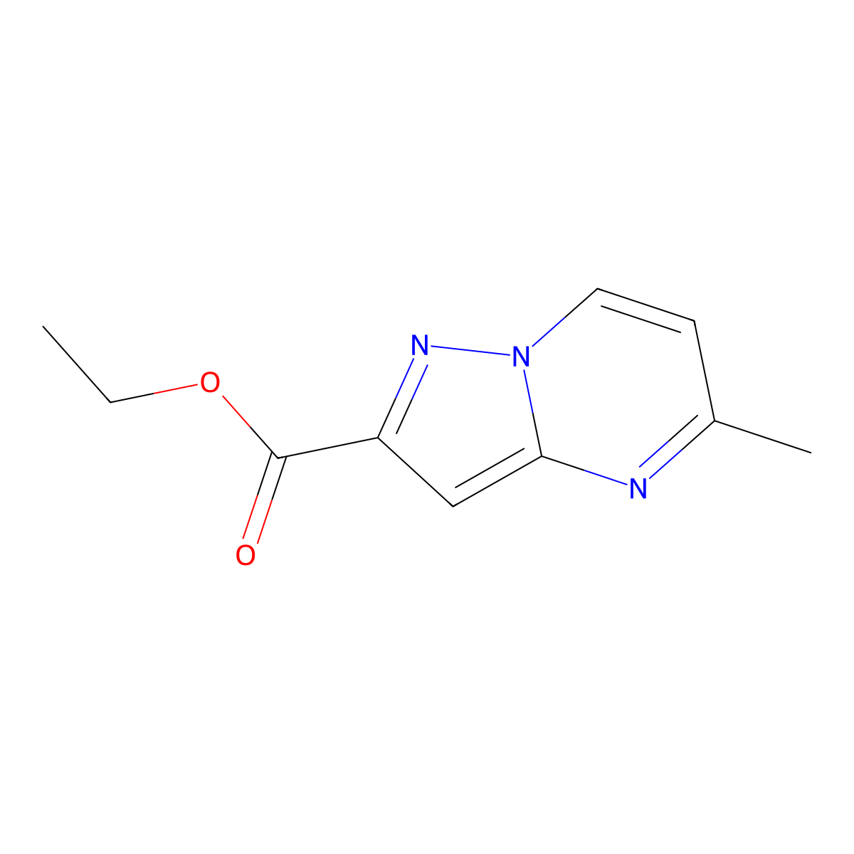 Ethyl 5-methylpyrazolo[1,5-a]pyrimidine-2-carboxylate molecular structure, CAS 1697188-73-0