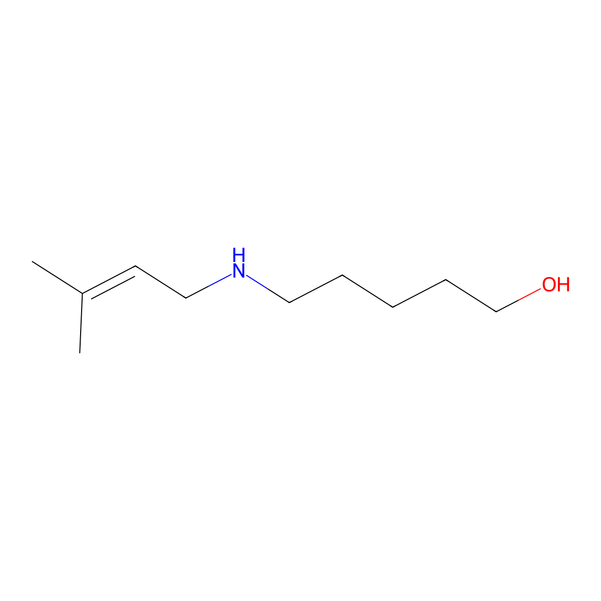 5-(3-Methylbut-2-enylamino)pentan-1-ol molecular structure, CAS 1697202-33-7