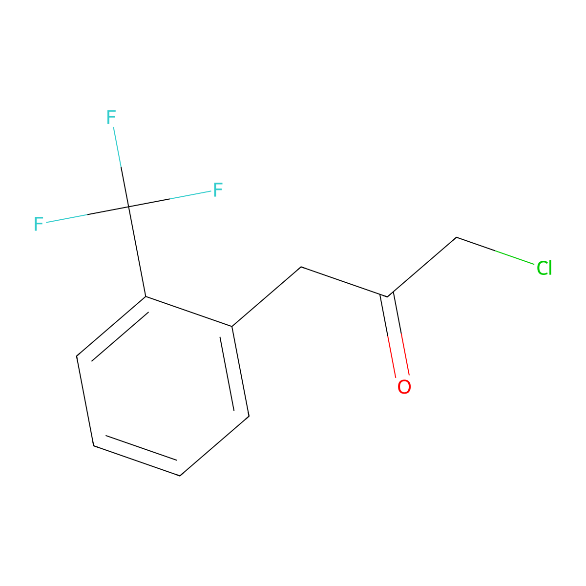 1-Chloro-3-(2-(trifluoromethyl)phenyl)propan-2-one molecular structure, CAS 1697236-53-5
