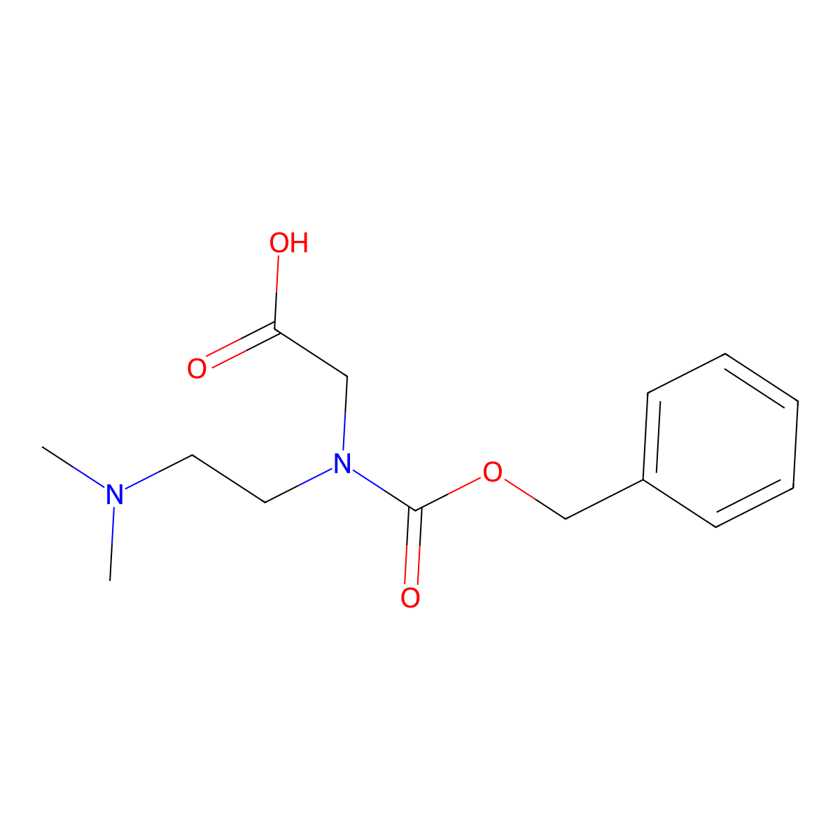 2-{[(Benzyloxy)carbonyl][2-(dimethylamino)ethyl]amino}acetic acid molecular structure, CAS 1697251-49-2