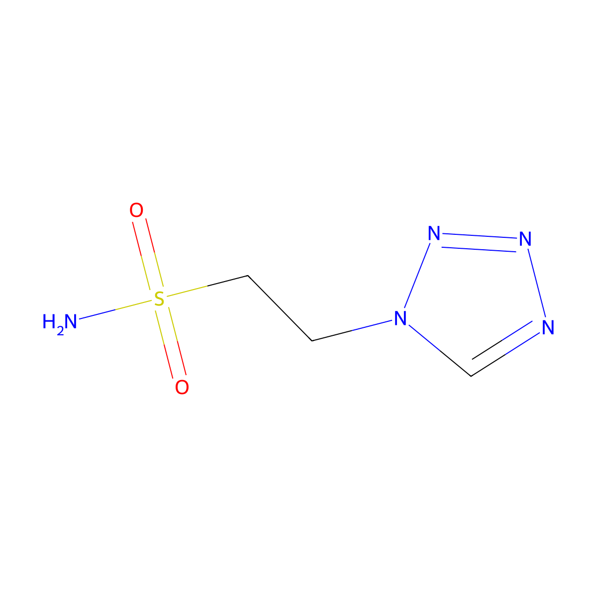 2-(1H-1,2,3,4-tetrazol-1-yl)ethane-1-sulfonamide molecular structure, CAS 1697255-05-2