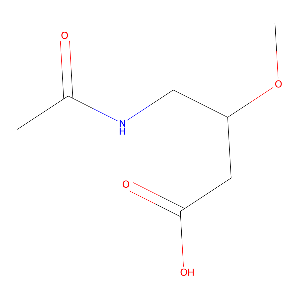 4-Acetamido-3-methoxybutanoic acid molecular structure, CAS 1697277-23-8