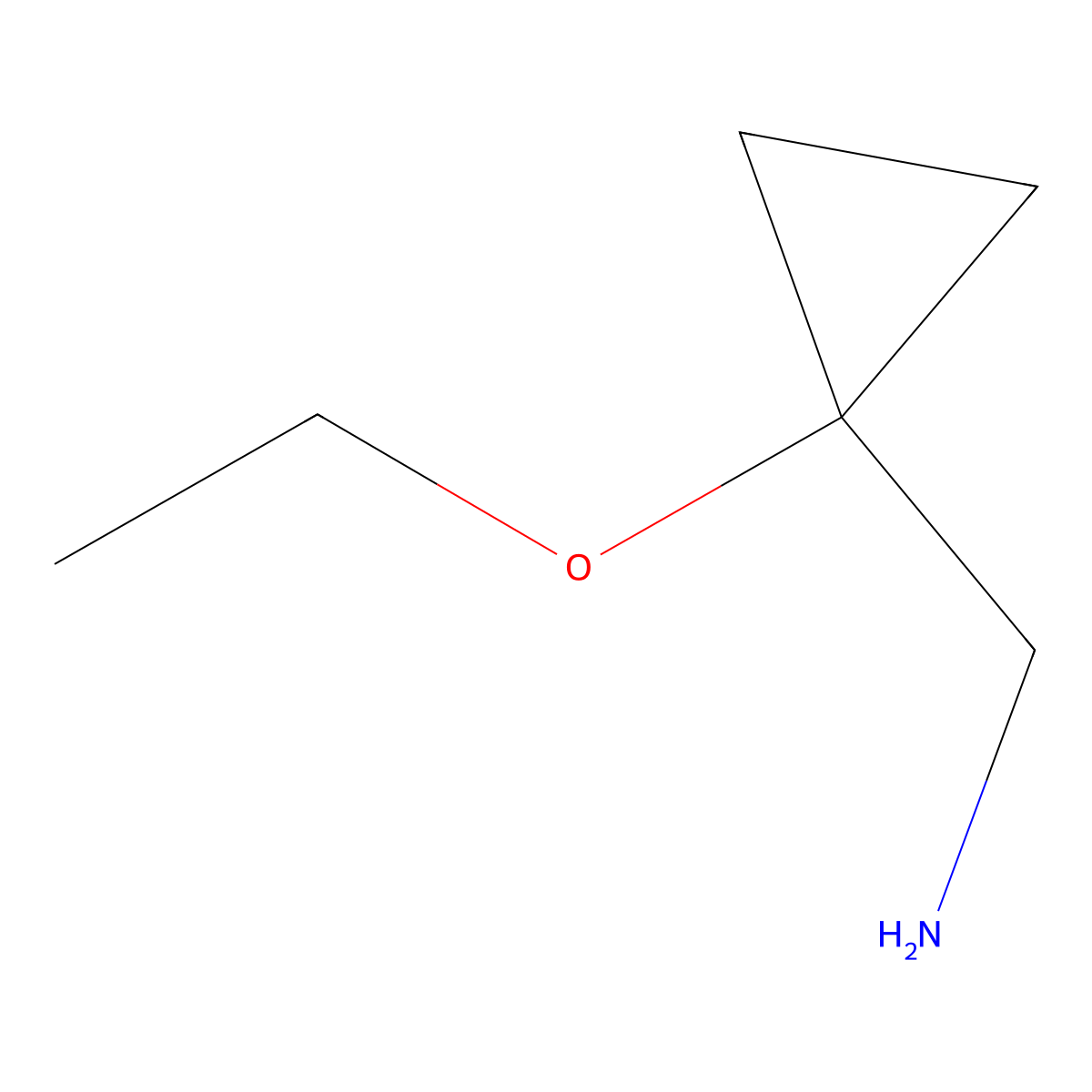 1-(1-Ethoxycyclopropyl)methanamine molecular structure, CAS 1697296-83-5