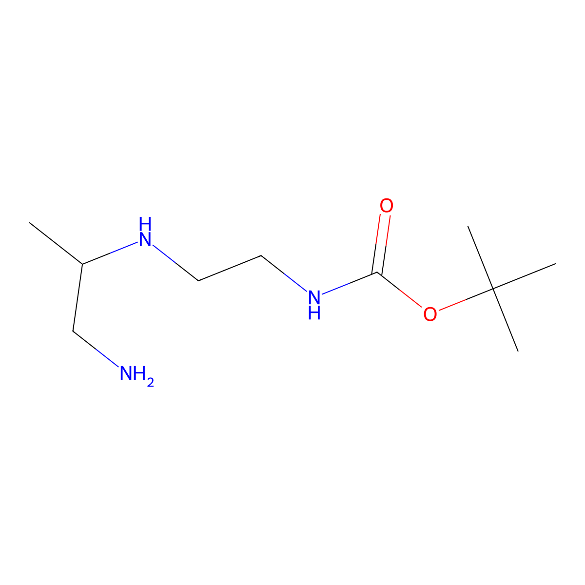 tert-butyl N-{2-[(1-aminopropan-2-yl)amino]ethyl}carbamate molecular structure, CAS 1697303-69-7
