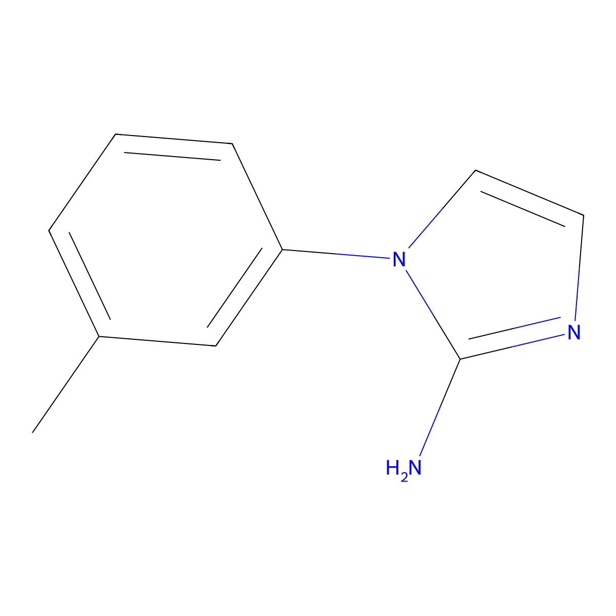 1-(m-tolyl)-1H-imidazol-2-amine molecular structure, CAS 1697370-53-8