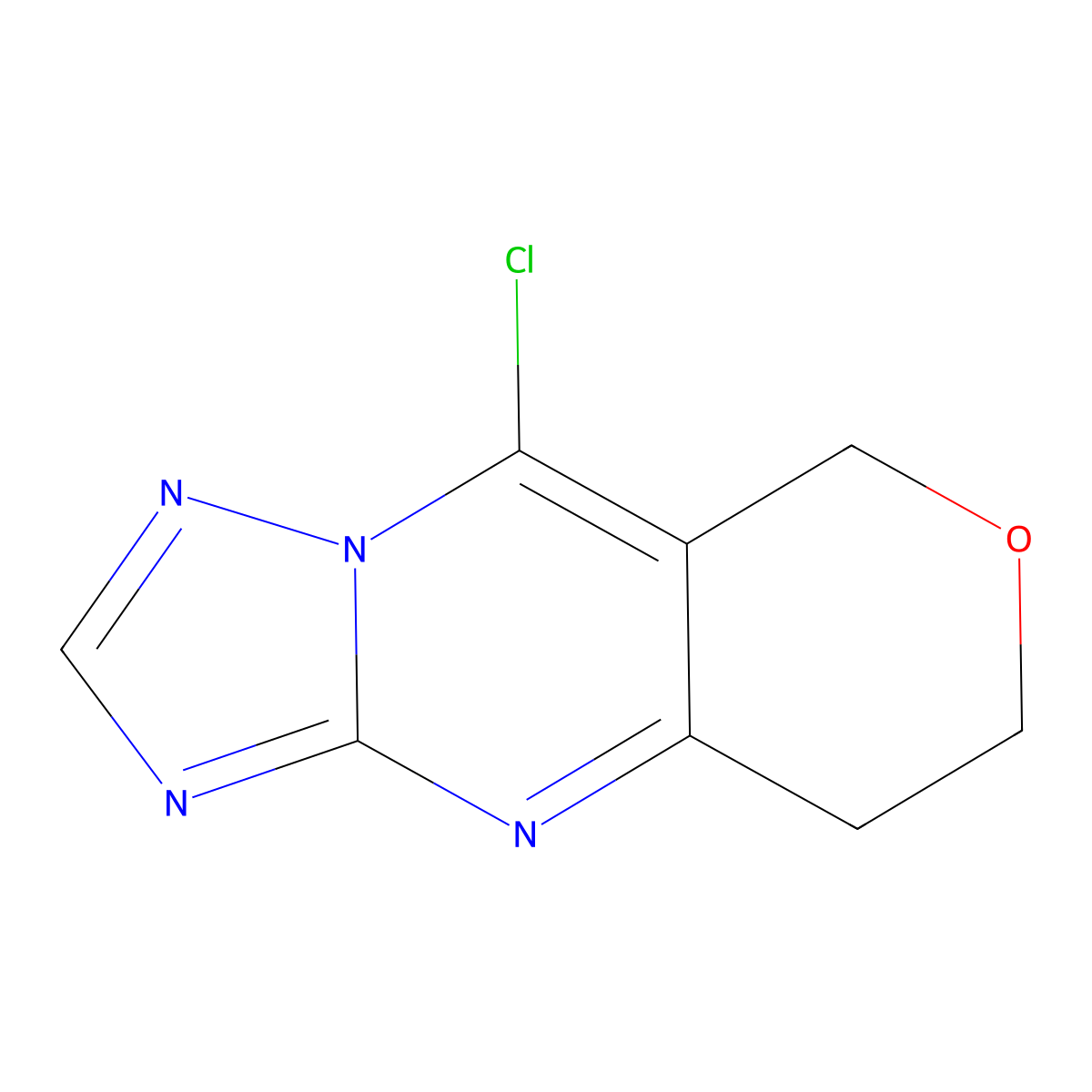 8-Chloro-11-oxa-2,4,6,7-tetraazatricyclo(7.4.0.0,3,7)trideca-1,3,5,8-tetraene molecular structure, CAS 1697378-98-5