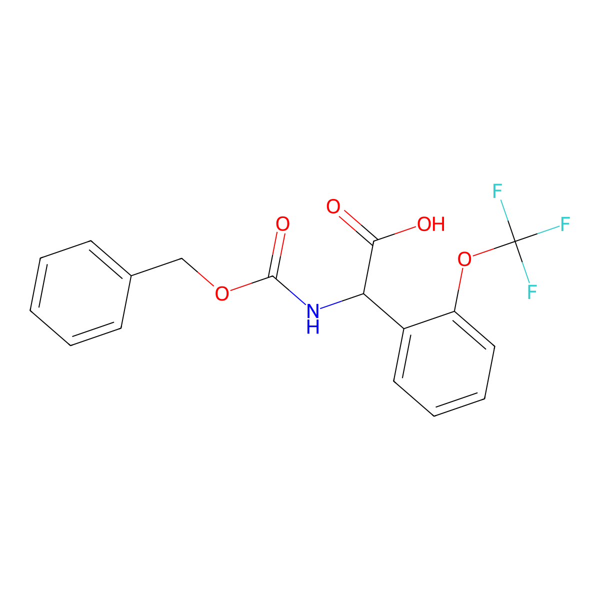 2-{[(Benzyloxy)carbonyl]amino}-2-[2-(trifluoromethoxy)phenyl]acetic acid molecular structure, CAS 1697386-94-9