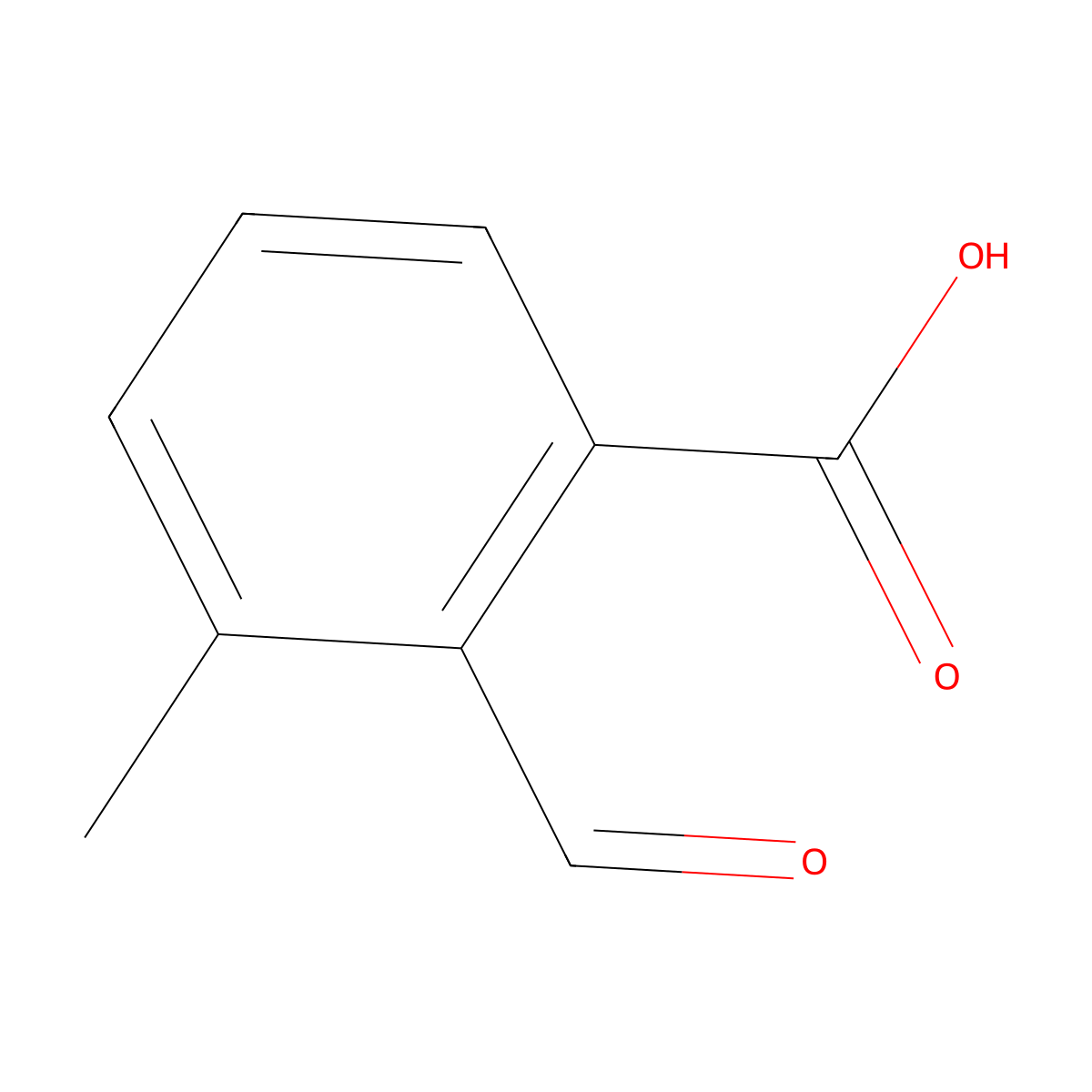 2-Formyl-3-methylbenzoic acid molecular structure, CAS 169739-62-2