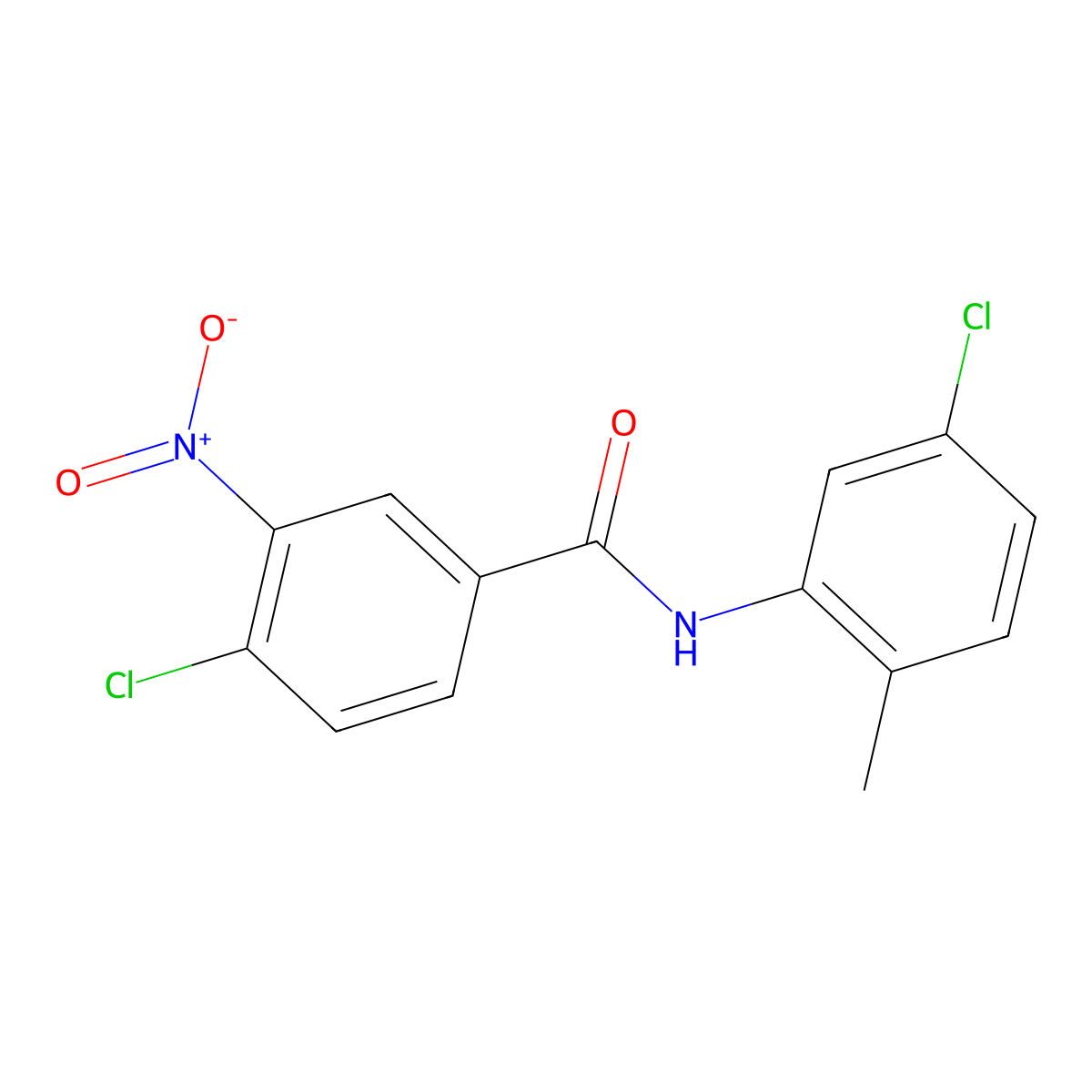 4-chloro-N-(5-chloro-2-methylphenyl)-3-nitrobenzamide molecular structure, CAS 169739-75-7