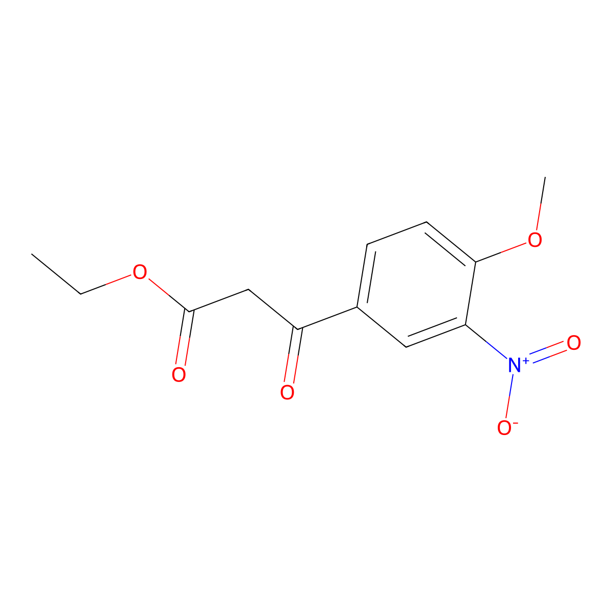 Ethyl 3-(4-methoxy-3-nitrophenyl)-3-oxopropanoate molecular structure, CAS 169739-78-0