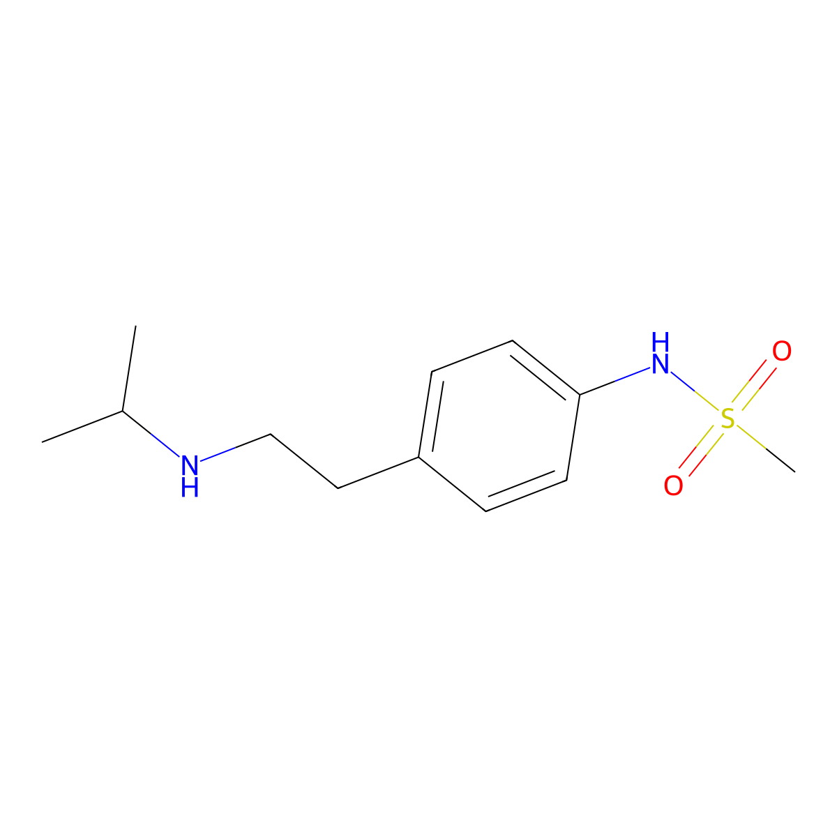 Deoxysotalol molecular structure, CAS 16974-42-8
