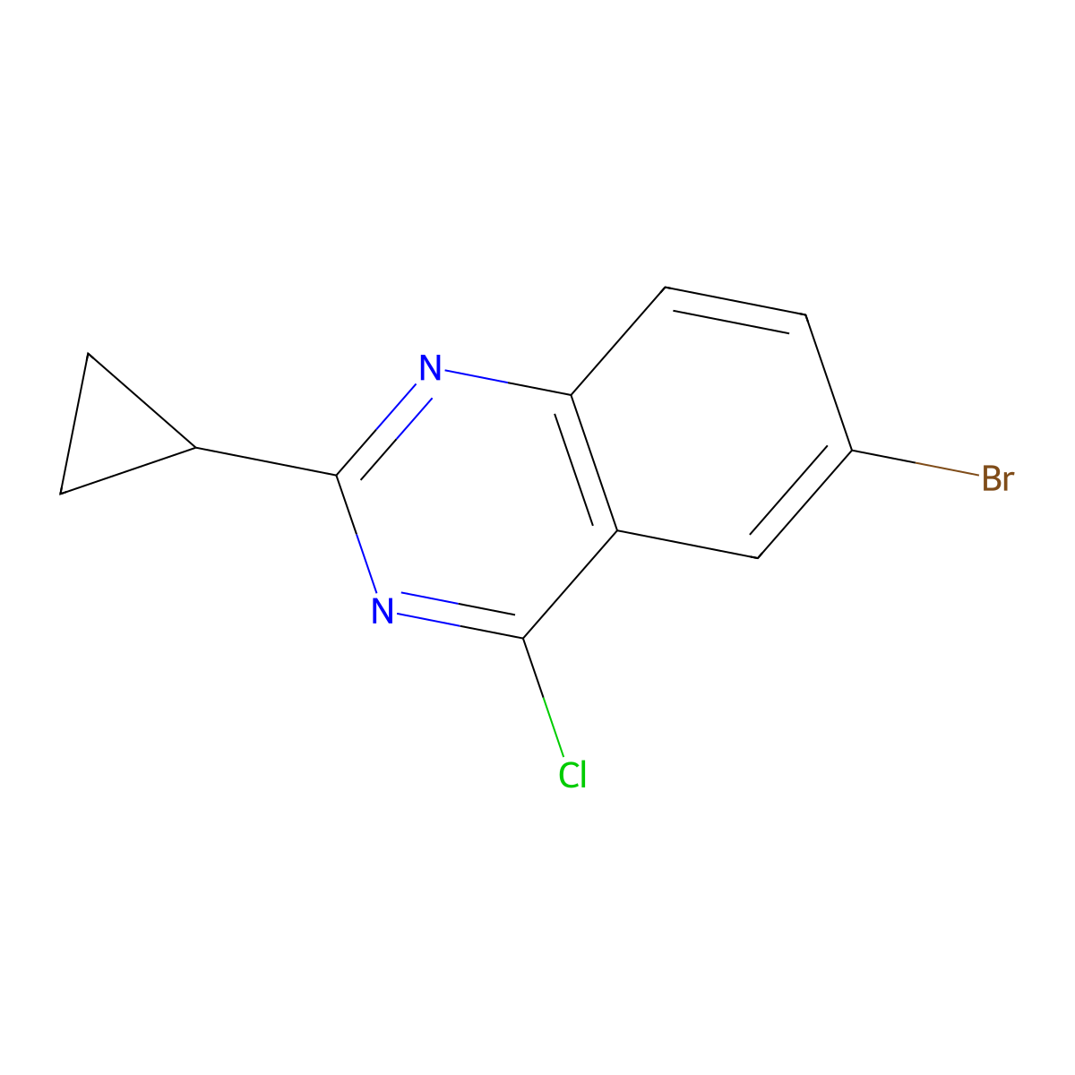 6-Bromo-4-chloro-2-cyclopropylquinazoline molecular structure, CAS 1697446-45-9