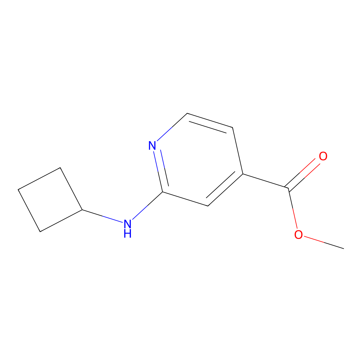 2-Cyclobutylamino-isonicotinic acid methyl ester molecular structure, CAS 1697458-71-1