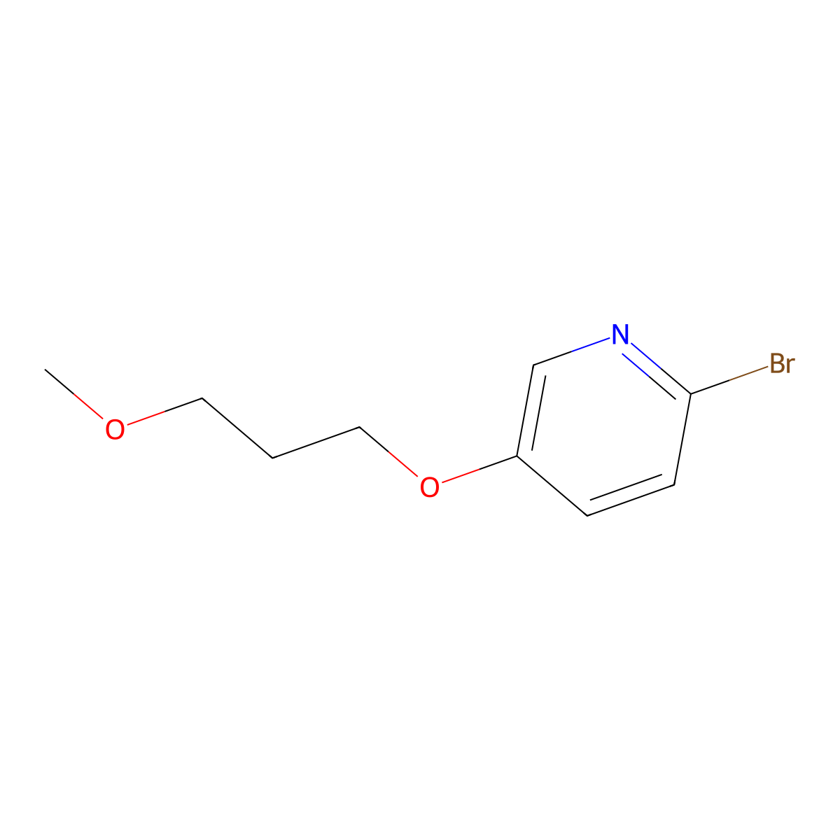 2-Bromo-5-(3-methoxypropoxy)pyridine molecular structure, CAS 1697462-74-0