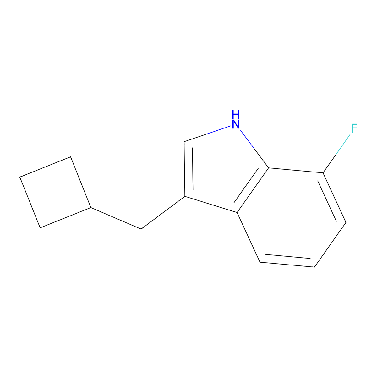 3-(Cyclobutylmethyl)-7-fluoro-1H-indole molecular structure, CAS 1697468-04-4