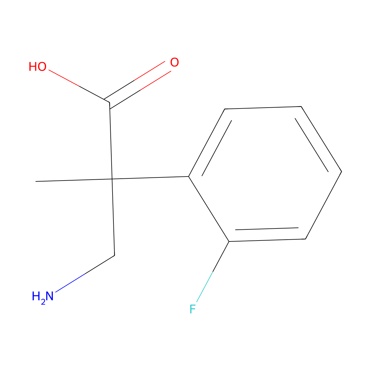 3-Amino-2-(2-fluorophenyl)-2-methylpropanoic acid molecular structure, CAS 1697484-72-2