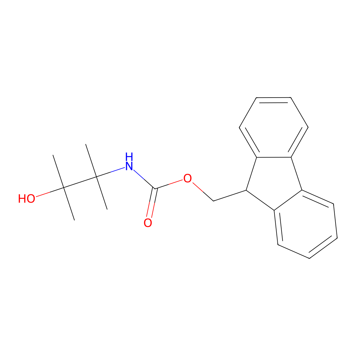 (9H-fluoren-9-yl)methyl N-(3-hydroxy-2,3-dimethylbutan-2-yl)carbamate molecular structure, CAS 1697484-84-6