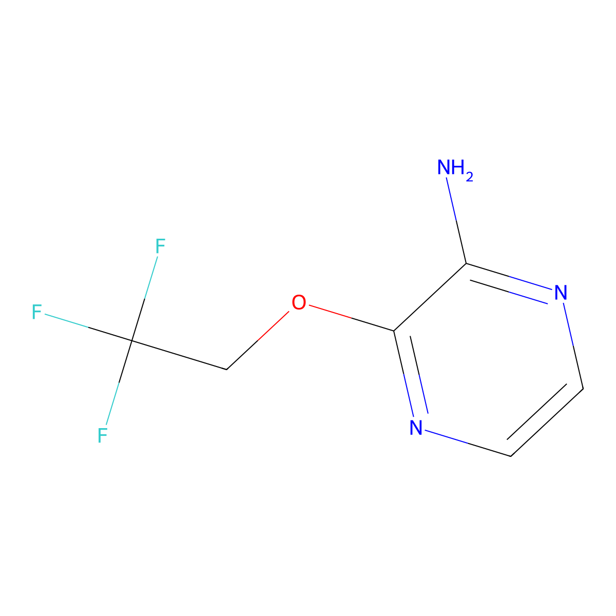 3-(2,2,2-Trifluoroethoxy)pyrazin-2-amine molecular structure, CAS 1697485-11-2