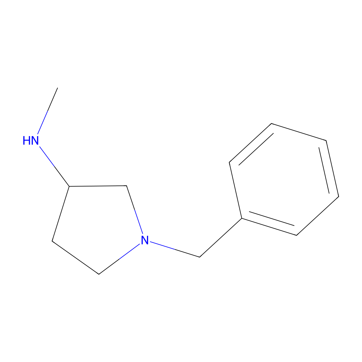 (3S)-1-benzyl-N-methylpyrrolidin-3-amine molecular structure, CAS 169749-99-9