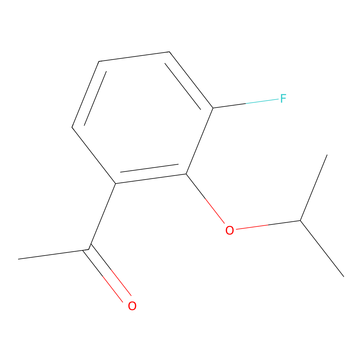 1-(3-Fluoro-2-isopropoxyphenyl)ethanone molecular structure, CAS 1697494-82-8