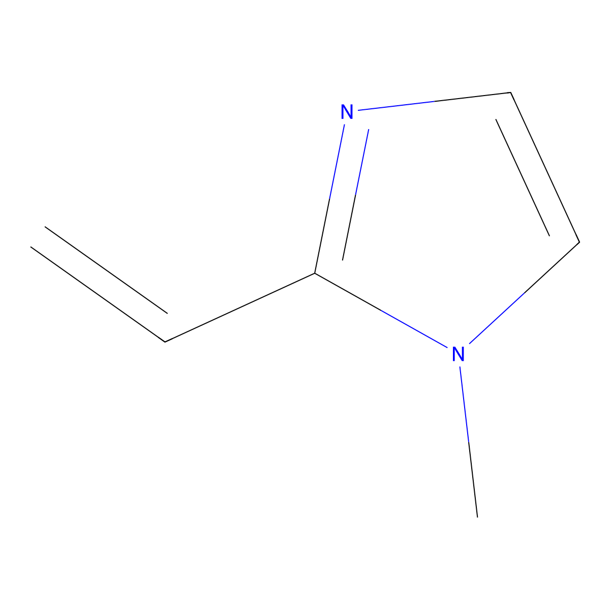 1-Methyl-2-vinyl-1H-imidazole molecular structure, CAS 16975-71-6