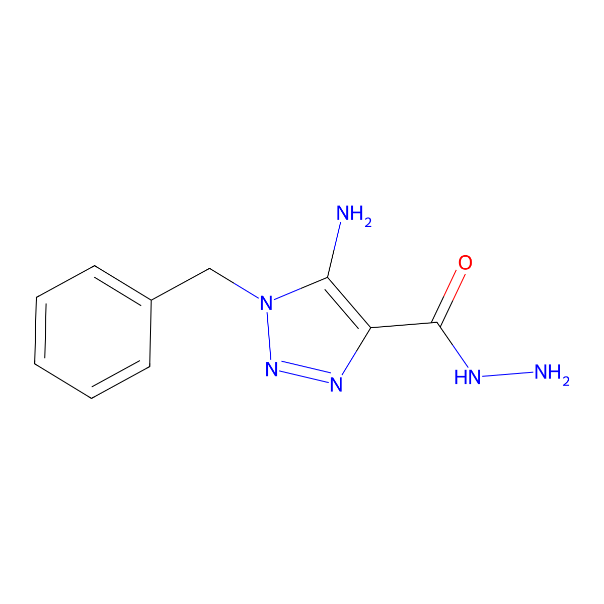 5-Amino-1-benzyltriazole-4-carbohydrazide molecular structure, CAS 16975-91-0