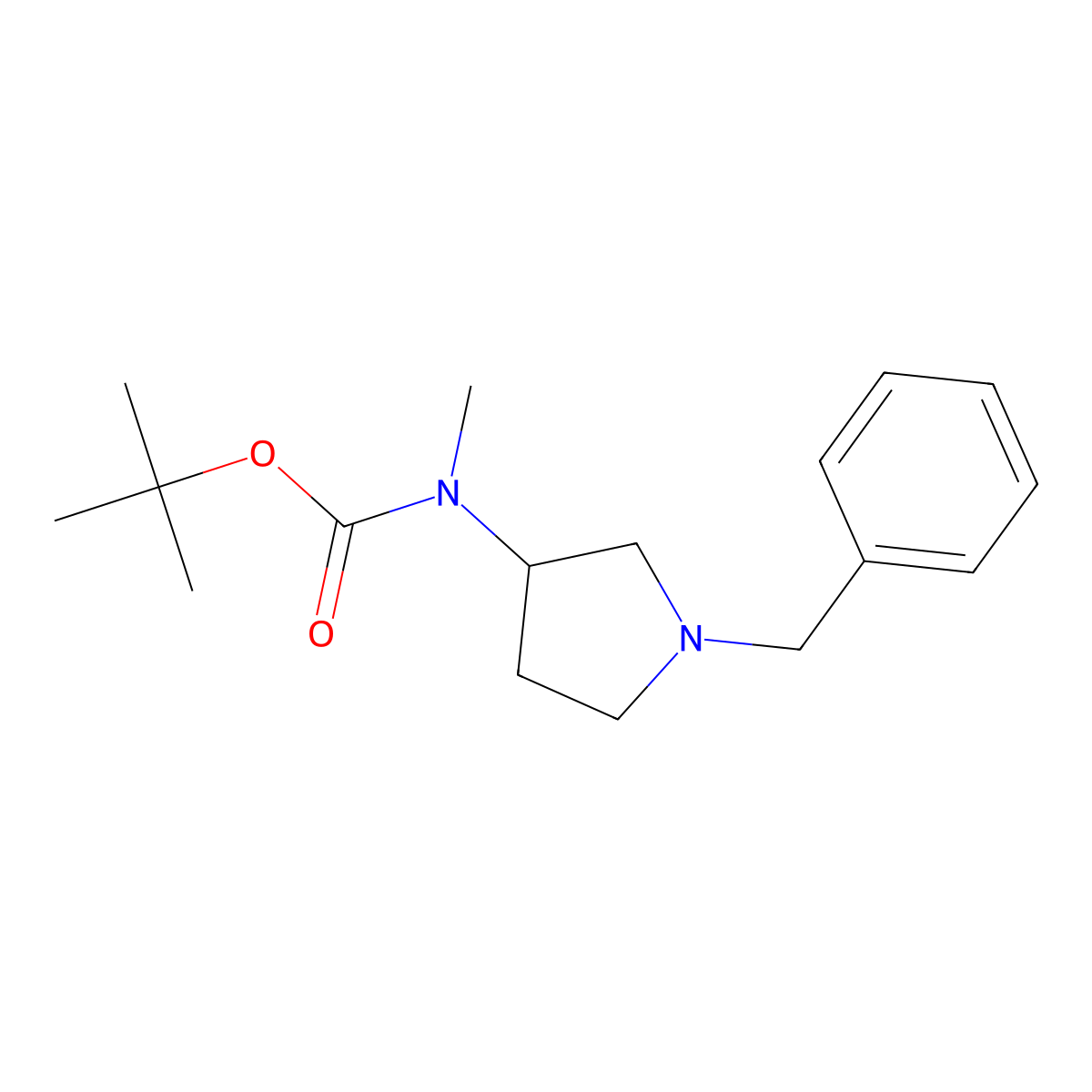 (S)-tert-Butyl 1-benzylpyrrolidin-3-yl(methyl)carbamate molecular structure, CAS 169750-00-9