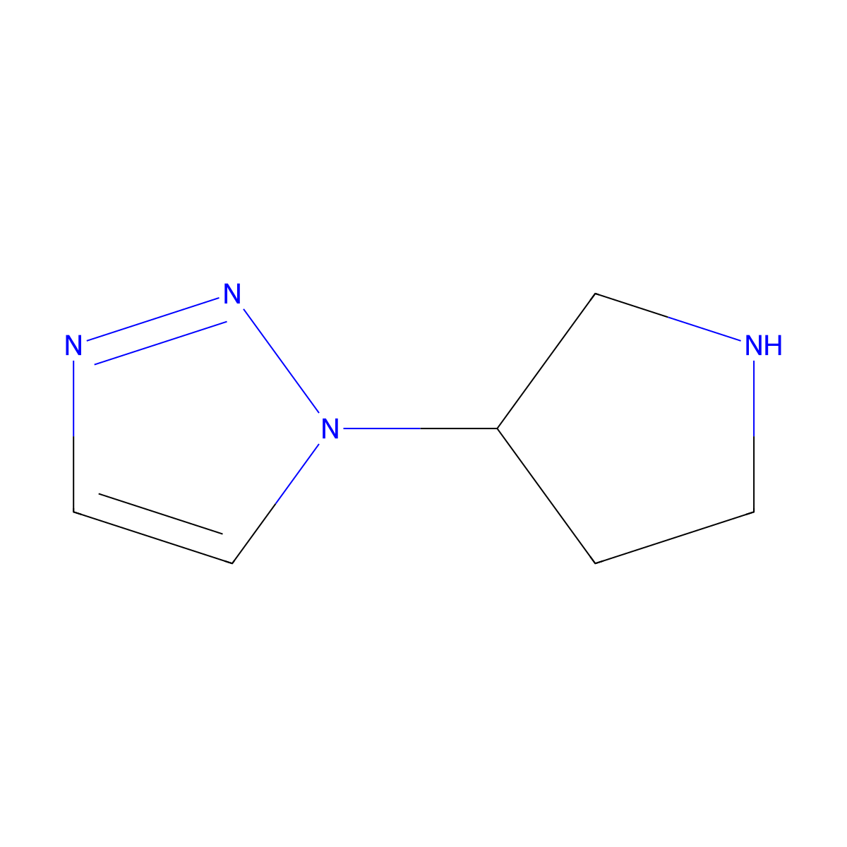 1-(Pyrrolidin-3-YL)-1H-1,2,3-triazole molecular structure, CAS 169750-38-3