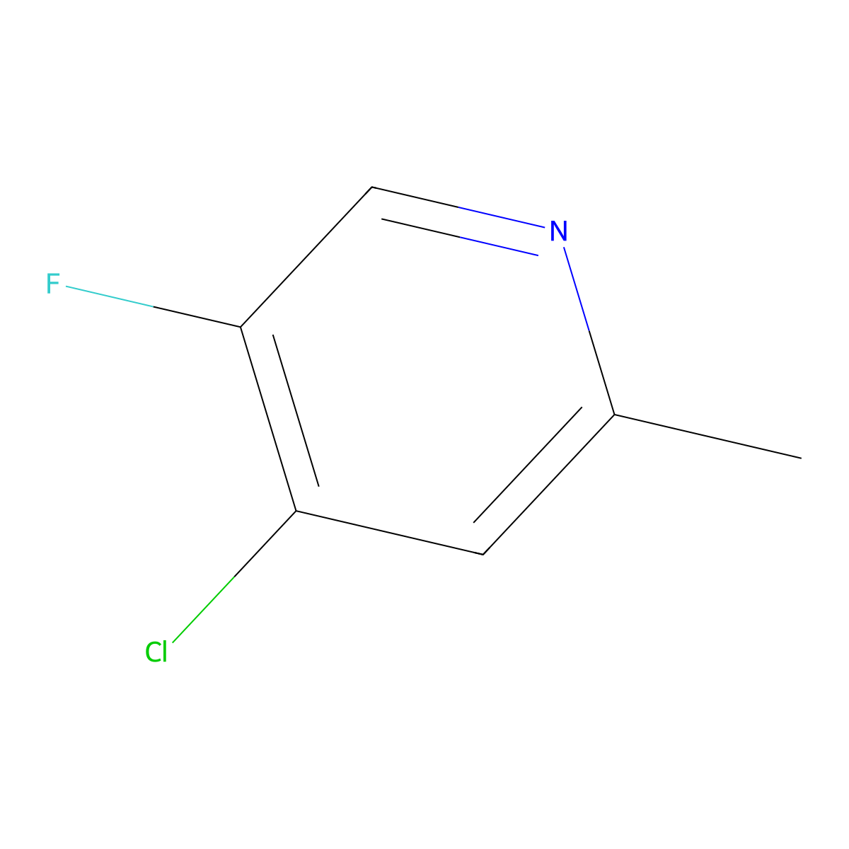 4-Chloro-5-fluoro-2-methylpyridine molecular structure, CAS 169750-95-2