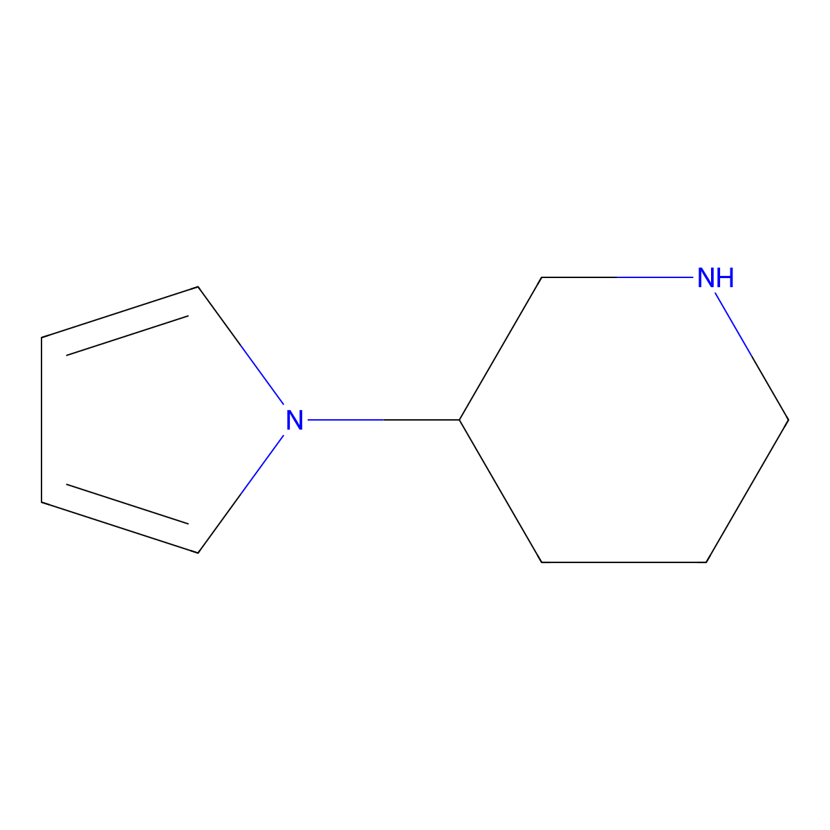 3-(1H-pyrrol-1-yl)piperidine molecular structure, CAS 169750-97-4